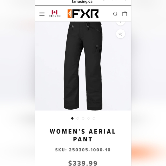 NWT FXR Racing Women's Aerial insulated snow Pant size Large - Picture 8 of 14